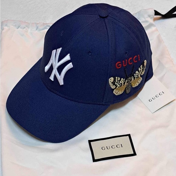 Gucci x NY Yankees (MLB) Canvas Baseball Cap - Picture 11 of 13